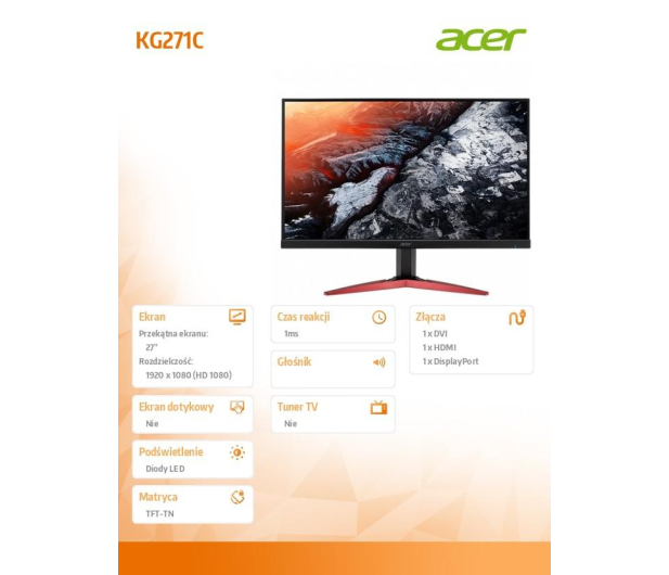 Acer KG271CBMIDPX czarny - 444663 - zdjęcie 5